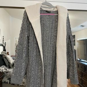 Lety & Me Sherpa lined cardigan.